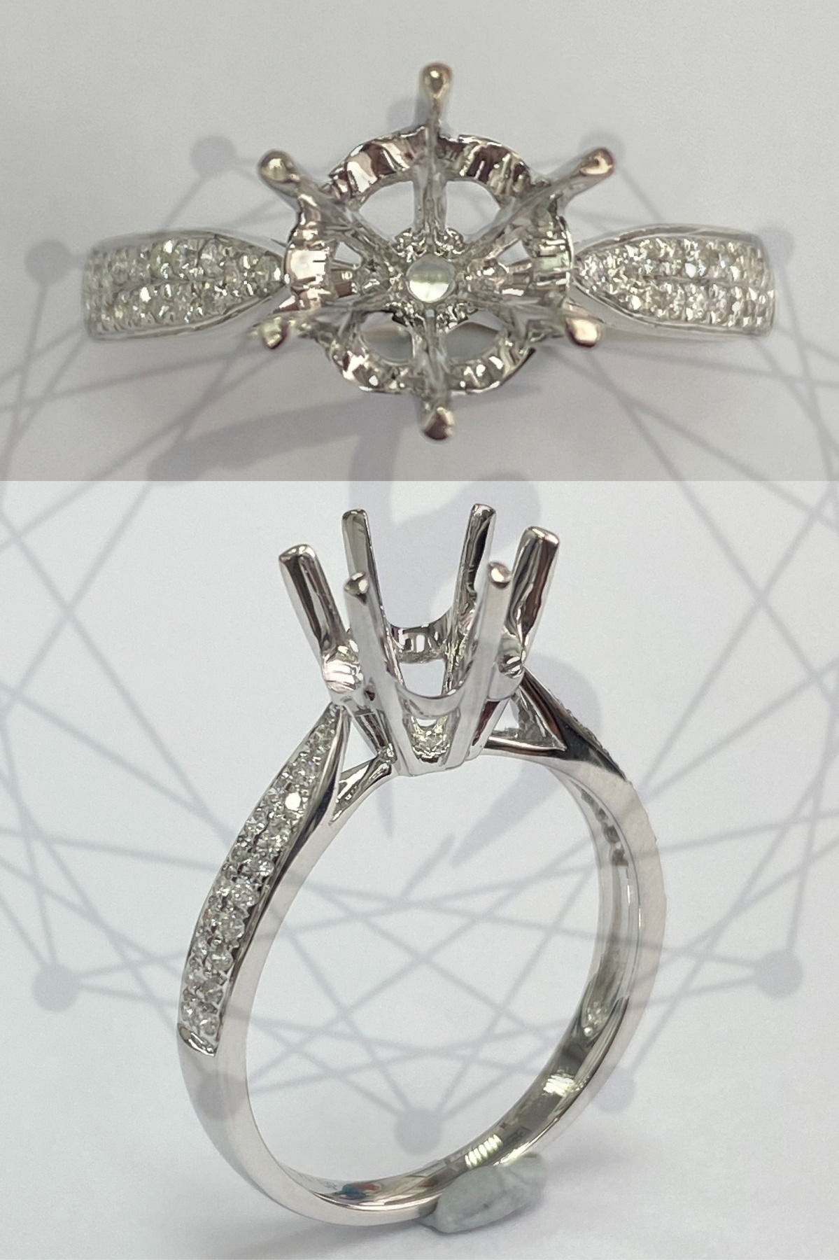 凱莉珠寶18K鑽石戒托 WYWR2915