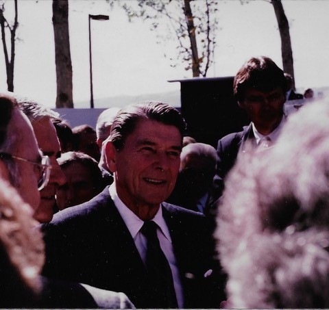 Ronald Reagan at Grand Opening of Rancho San Rafael.  Source:  Julee Conway