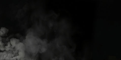 Dark grey smoke over the full image in a dark background with gradient from top to bottom