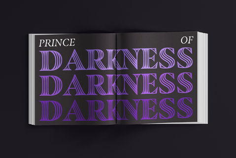 prince of darkness, masqualero type specimen book