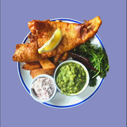 Cut out image of fish and chips