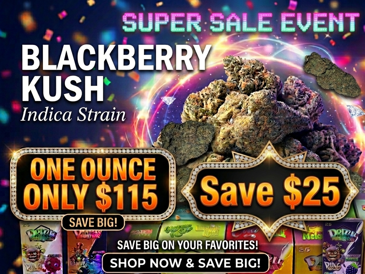 Blackberry Kush (Indica) ($25-$115)