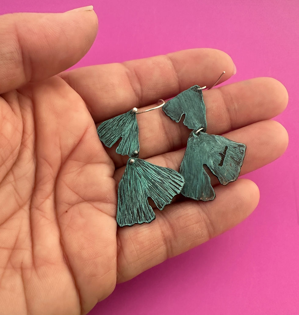 Thumbnail: Double Ginkgo Earrings