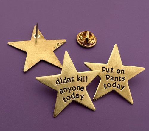 Adult Gold Star Pins | sudlow
