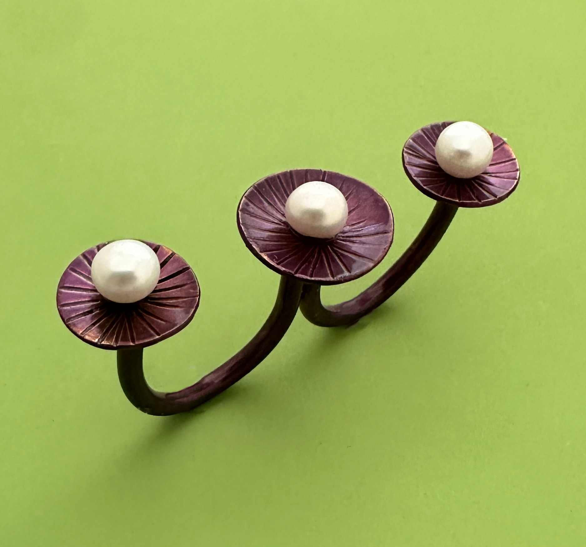 Triple Pod Two Finger Ring