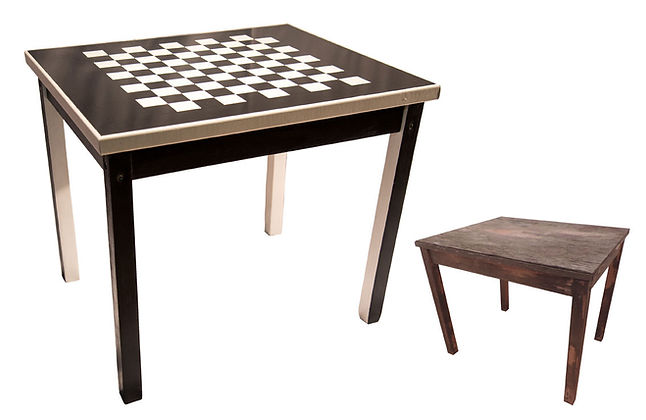 Table basse damier