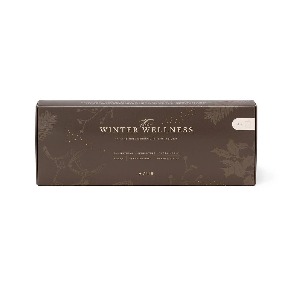 Azur Winter Wellness Gift Set met vier mini zeepjes in wintergeuren