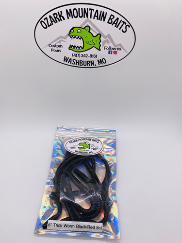 6” Trick worm Black/Red - Image 5