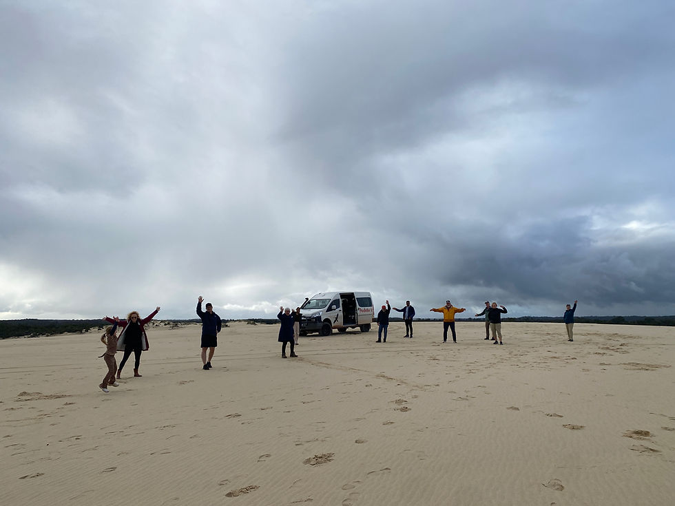 The modified HiAce on top of the Yeagarup Dunes, always a feat people remember and appreciate.