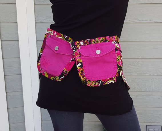 Pink Paisley Utility belt back