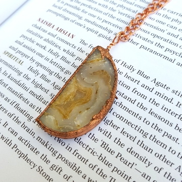 Electroformed pendant necklace yellow ag