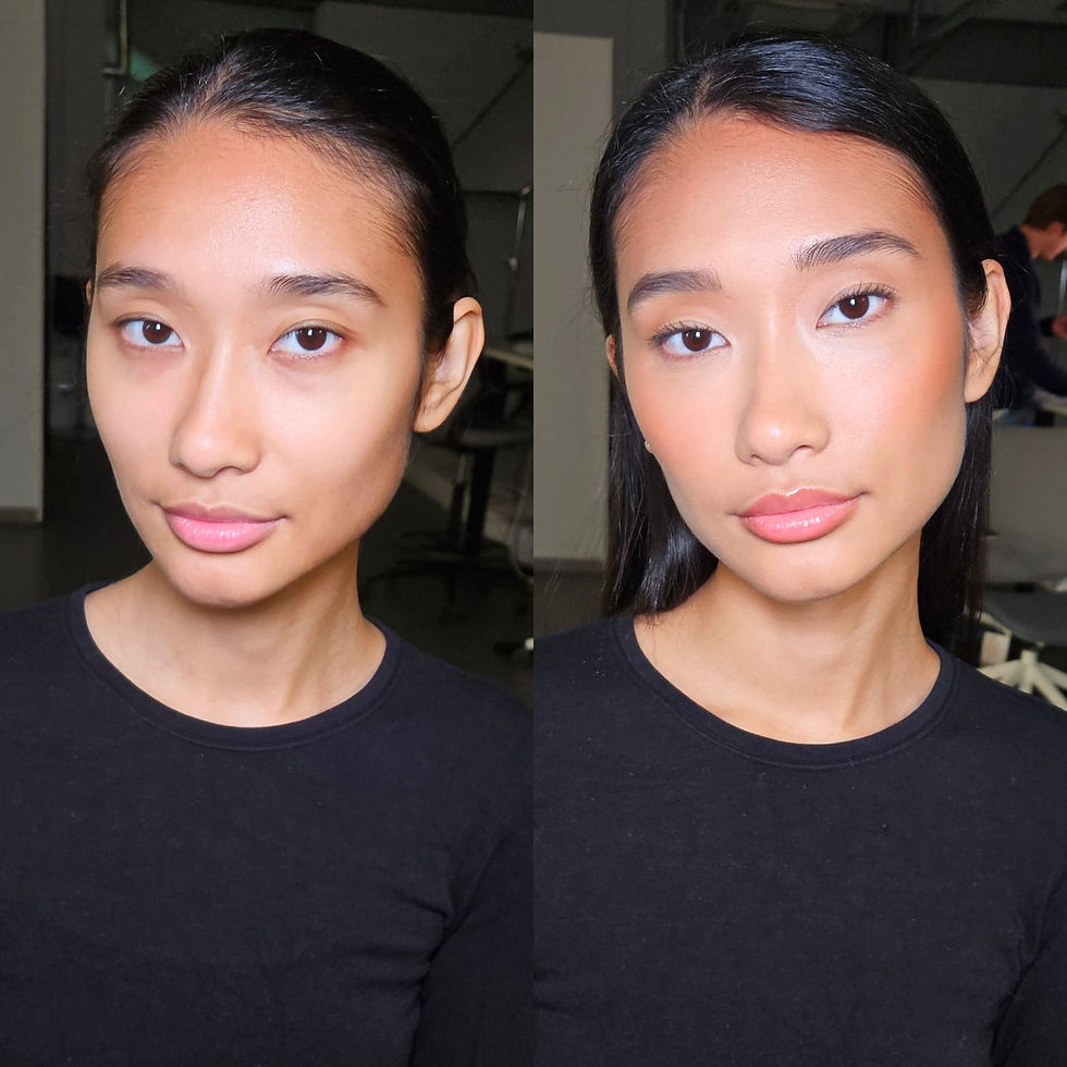 Before & After of neutural makeup