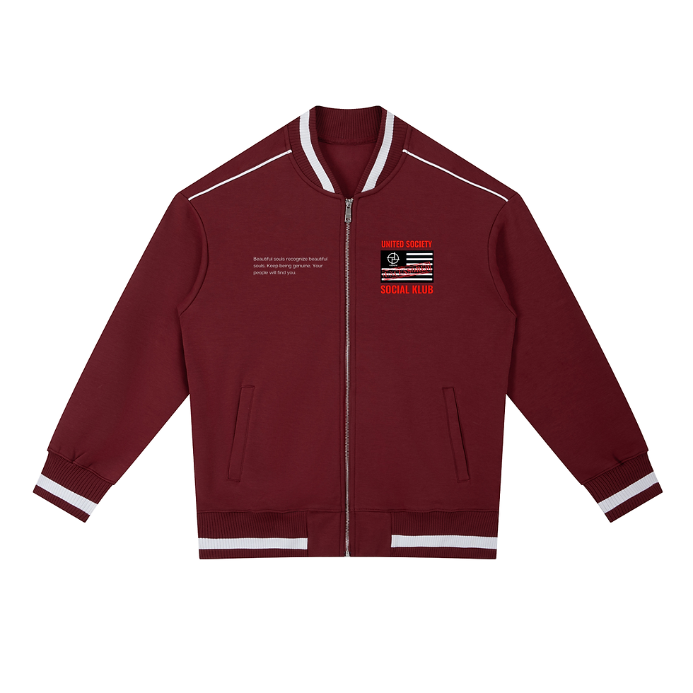 Miniatyrbilde: PERSPEKTIV* ™️ United Society Social Klub Contrast Piping Zip Bomber Jacket