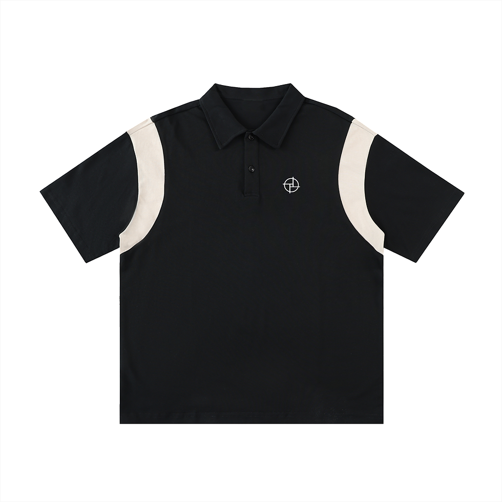 Miniatyrbilde: PERSPEKTIV* ™️ Contrast Panel Cotton Polo Shirt