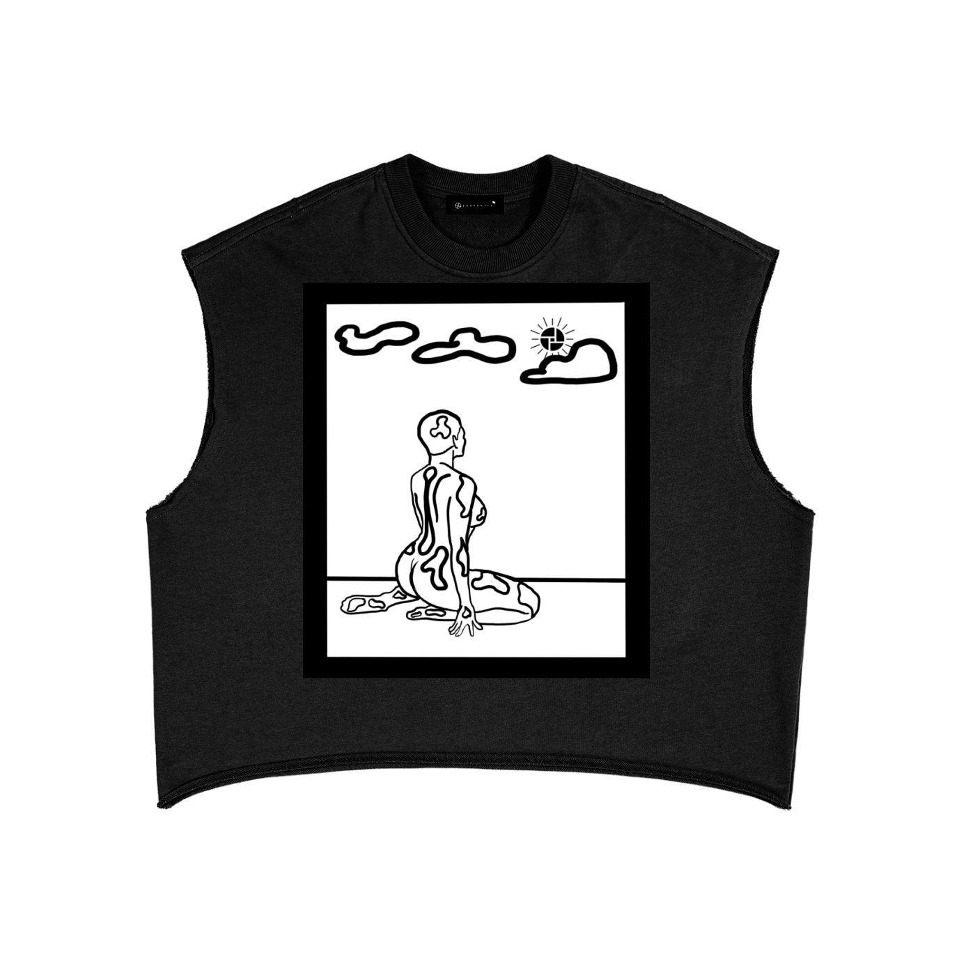 PERSPEKTIV*™️ Sun Bathing French Terry Boxy Tank Top