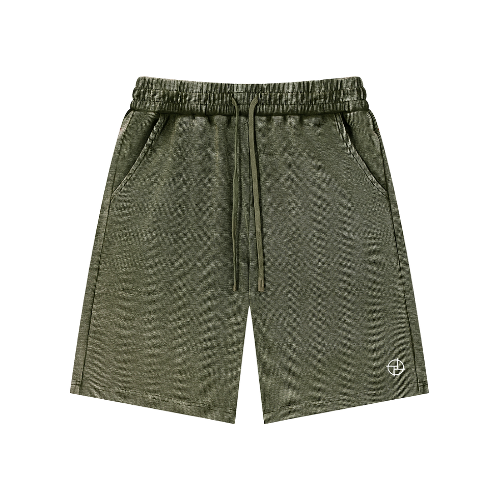 Miniatyrbilde: PERSPEKTIV* ™️ Mineral Wash Waffle Knit Shorts