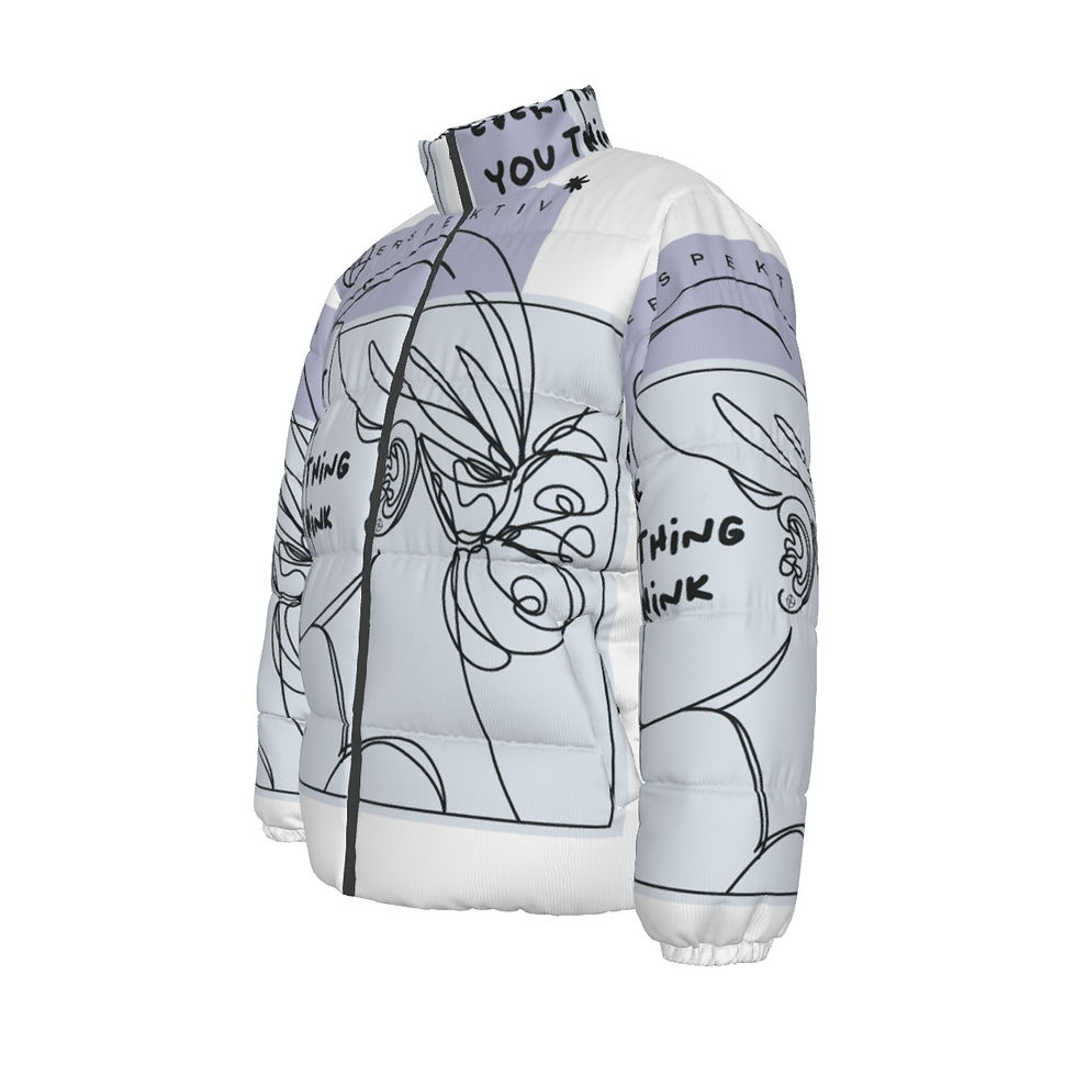 Thumbnail: PERSPEKTIV* ™️ “Don't Believe” Unisex Stand-up Collar Down Puffer Jacket