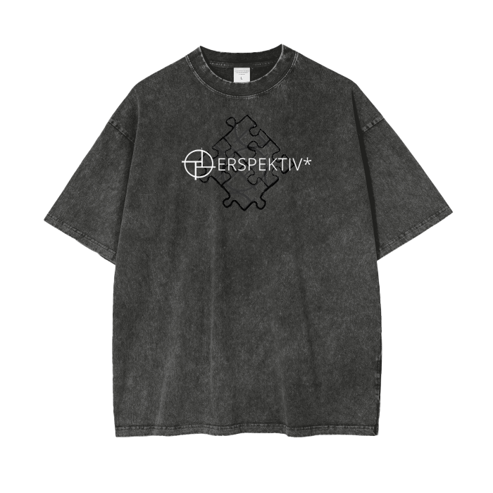 Mr. PERSPEKTIV* ™️ Puzzle Piece Acid Wash Oversize T