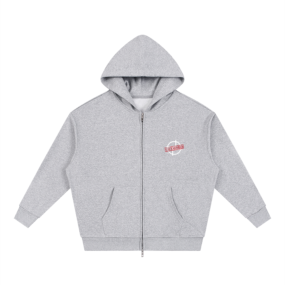 Indexkép: PERSPEKTIV* ™️ Uncensored Loose Solid Full Zip Hoodie