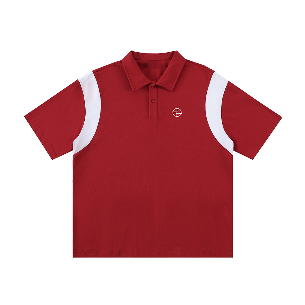 Miniatyrbilde: PERSPEKTIV* ™️ Contrast Panel Cotton Polo Shirt