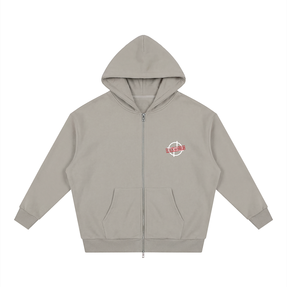 Indexkép: PERSPEKTIV* ™️ Uncensored Loose Solid Full Zip Hoodie
