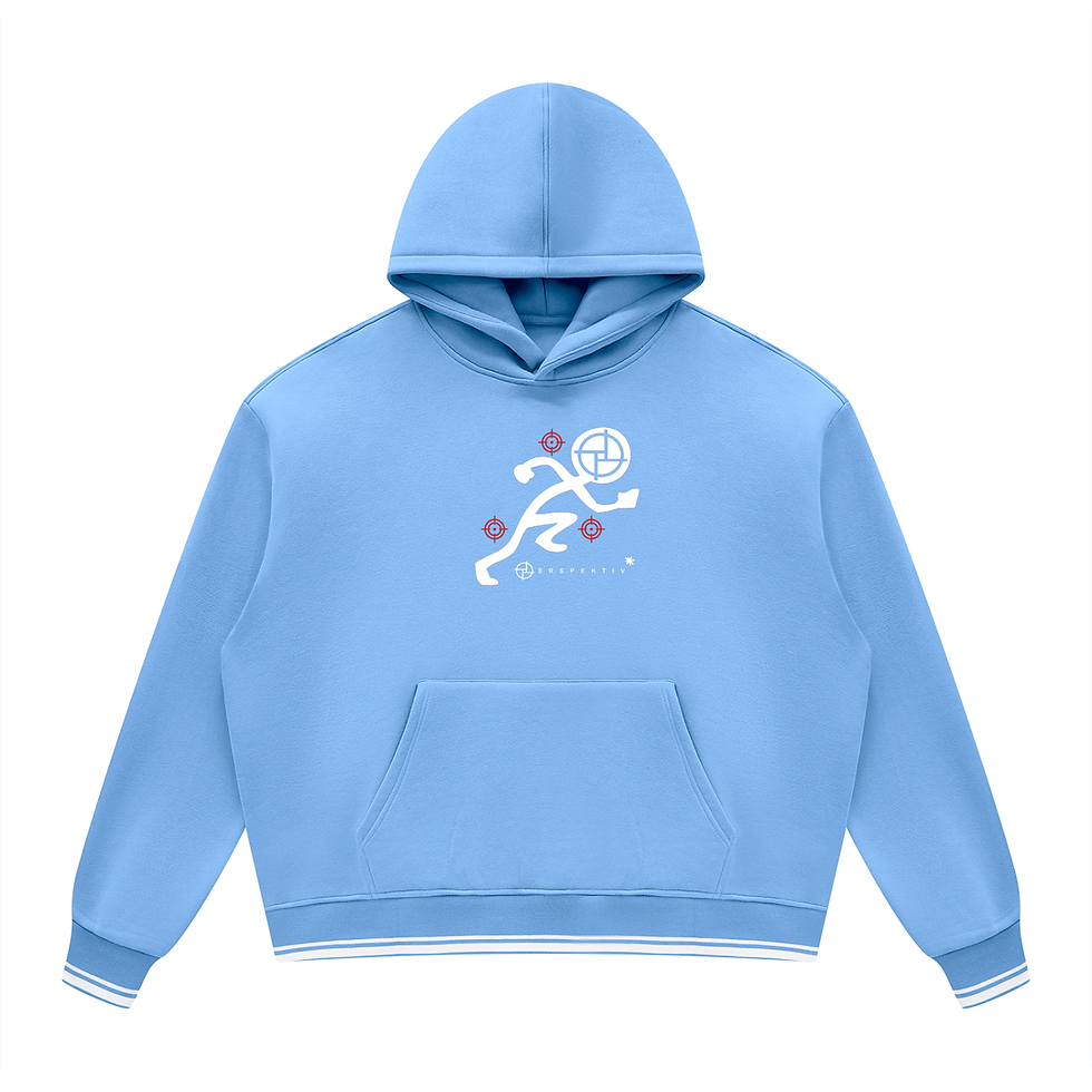 Thumbnail: PERSPEKTIV*™️ WAMT Unisex Oversized Color Block Fleece Hoodie