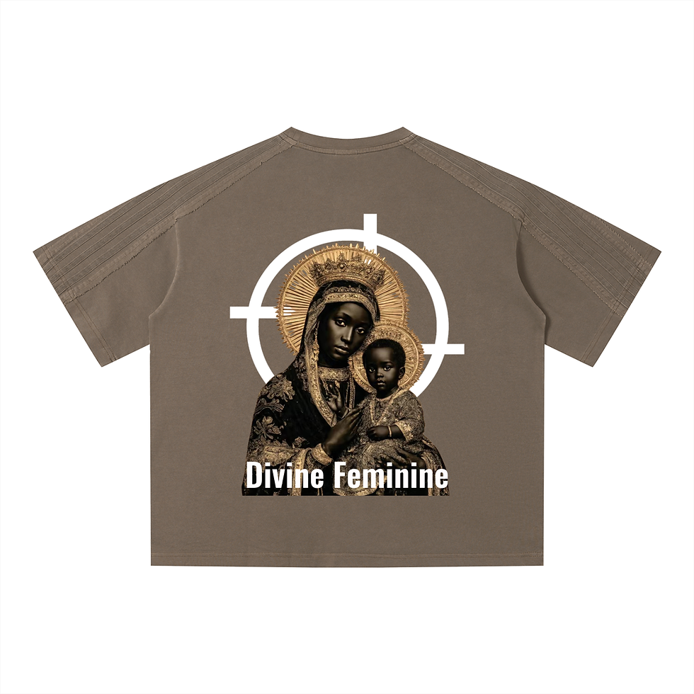 Miniatyrbilde: PERSPEKTIV* ™️ Divine Feminine Vintage Wash Boxy T-Shirt