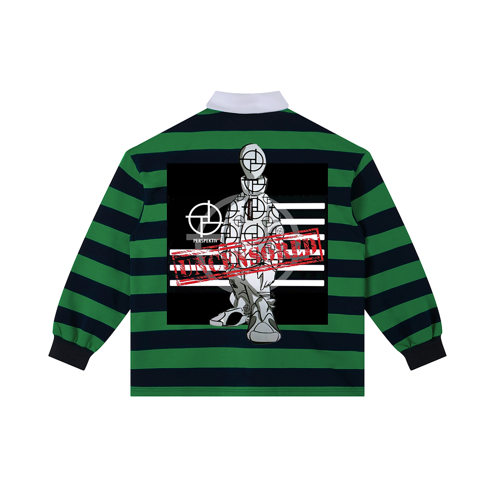 Thumbnail: PERSPEKTIV*™️ Uncensored Color Block Stripe Polo Shirt