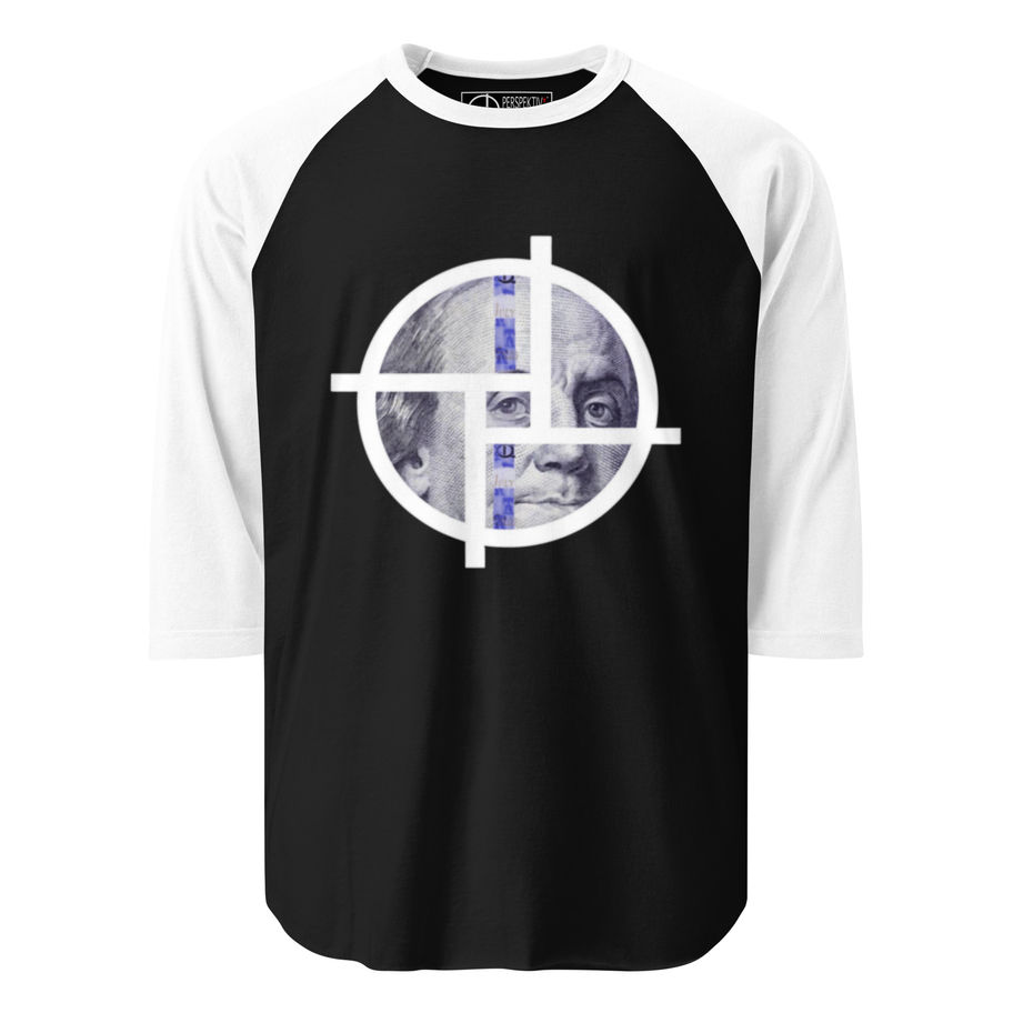 PERSPEKTIV* ™️ Big Face Franklin Baseball Raglan Shirt