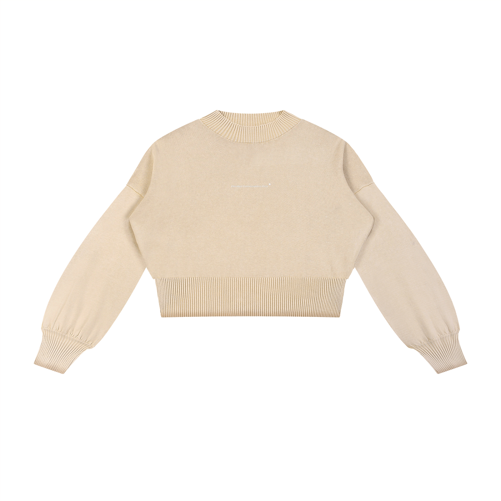 Indexkép: PERSPEKTIV* ™️ Mineral Wash Balloon Sleeve Cropped Sweater