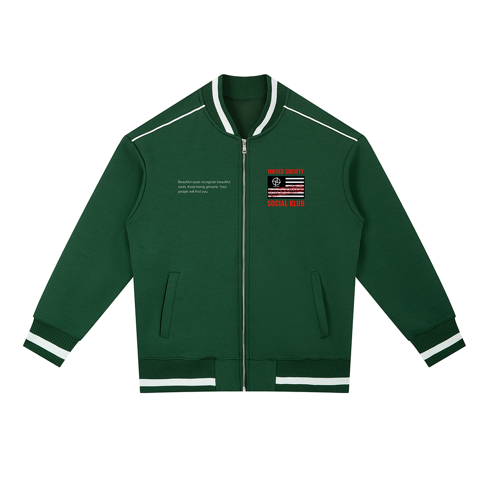 Thumbnail: PERSPEKTIV* ™️ United Society Social Klub Contrast Piping Zip Bomber Jacket