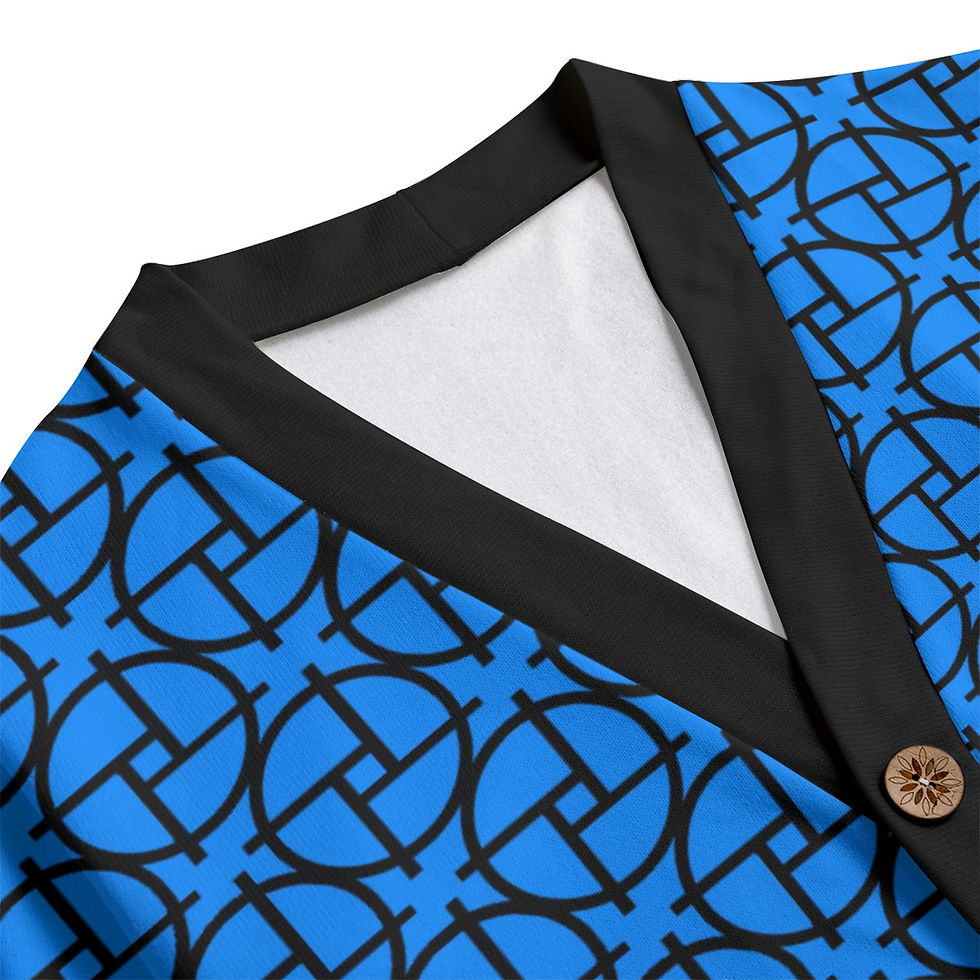 Thumbnail: PERSPEKTIV* ™️ Signature V-neck Knitted Fleece Button-up Cardigan