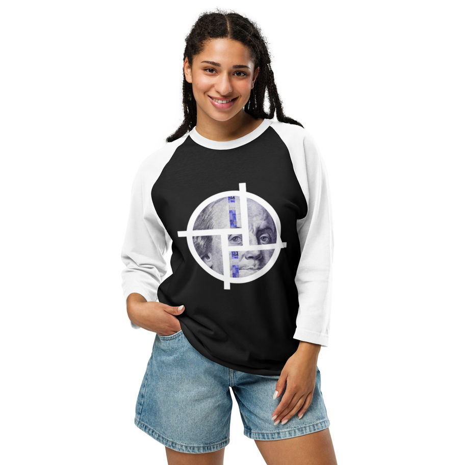 PERSPEKTIV* ™️ Big Face Franklin Baseball Raglan Shirt