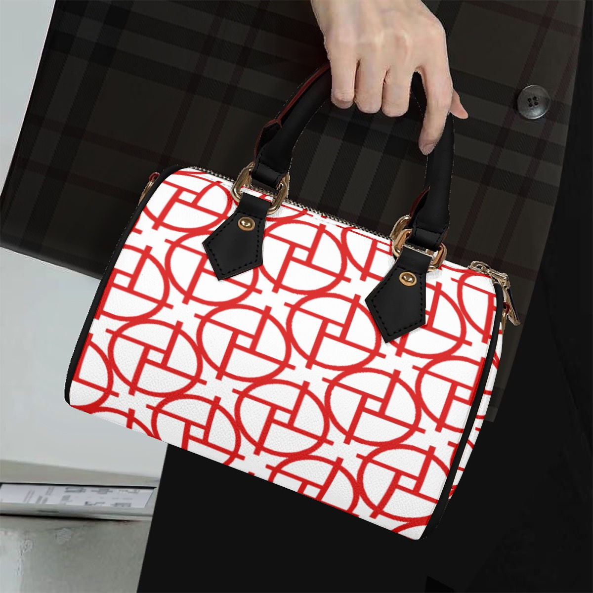 PERSPEKTIV* ™️ Signature Designer Classic Barrel-Shaped Handbag