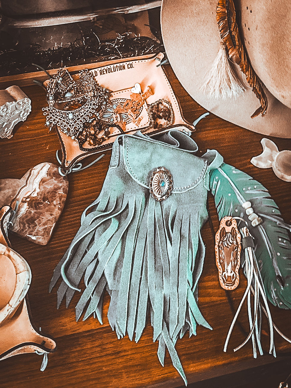 Thumbnail: The Desert Turquoise Concho Bag – Western Fringe Crossbody
