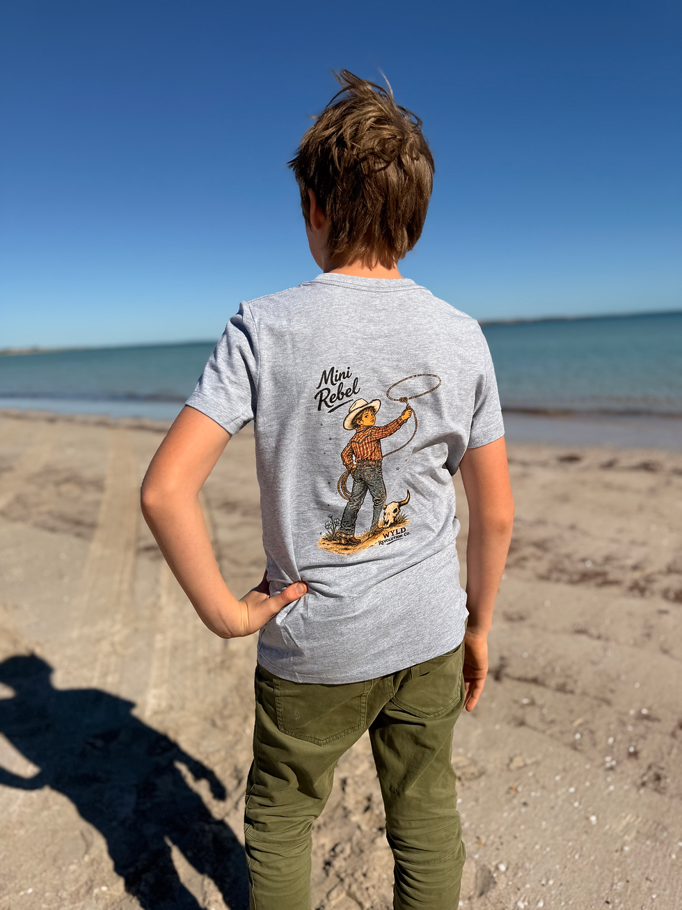 Mini Rebel Dust Storm Tee Cowboy Size 12 children's western graphic T-shirt by Wyld Revolution Co.