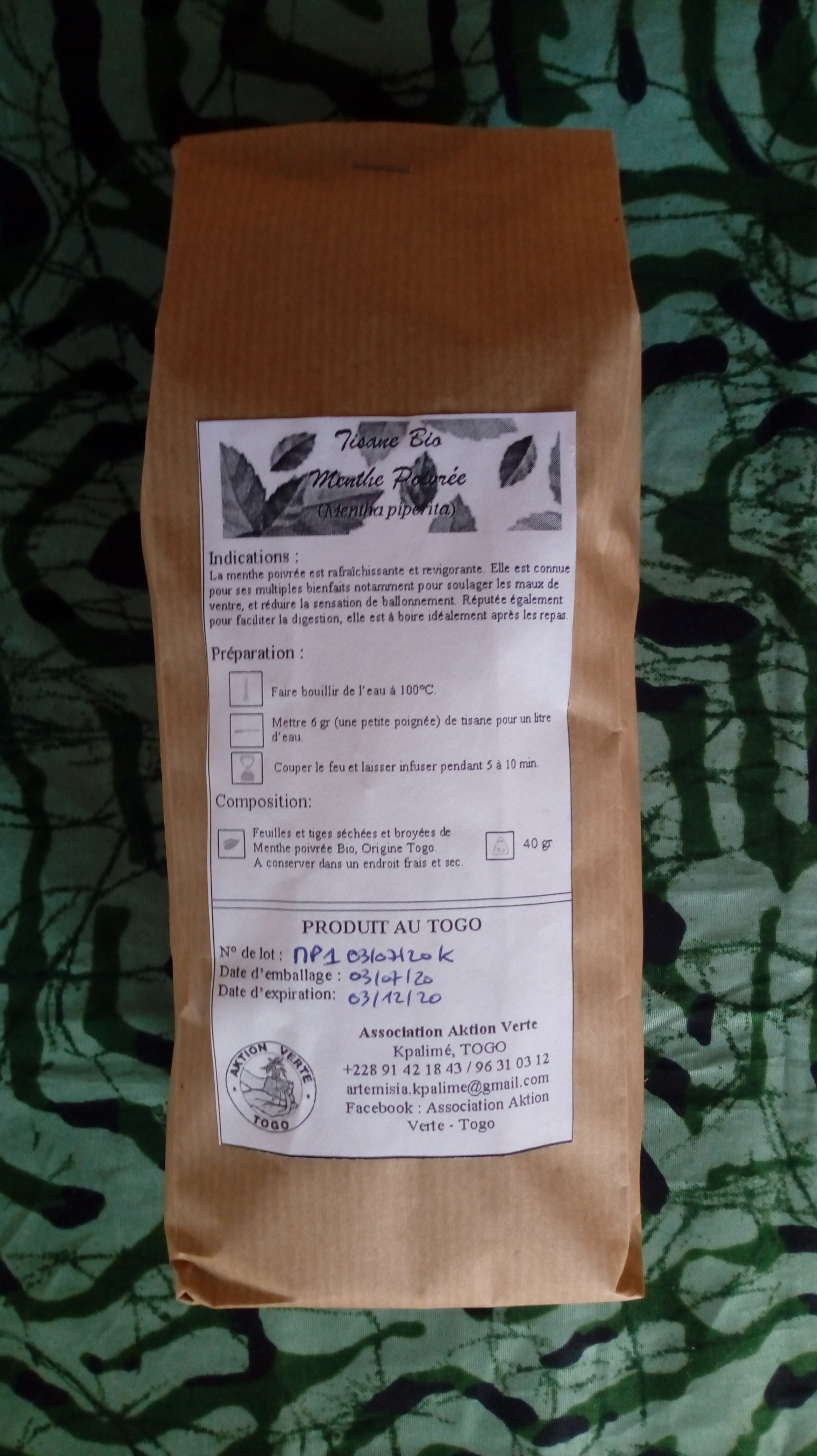Tisane Menthe Poivrée Bio