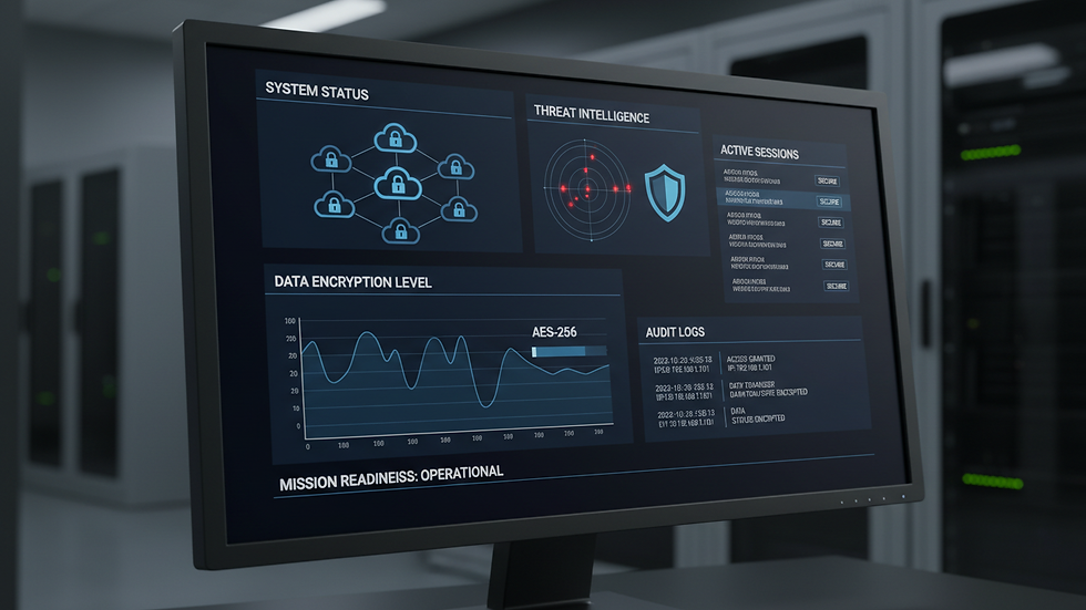 Close-up view of a cloud infrastructure dashboard on a computer screen
