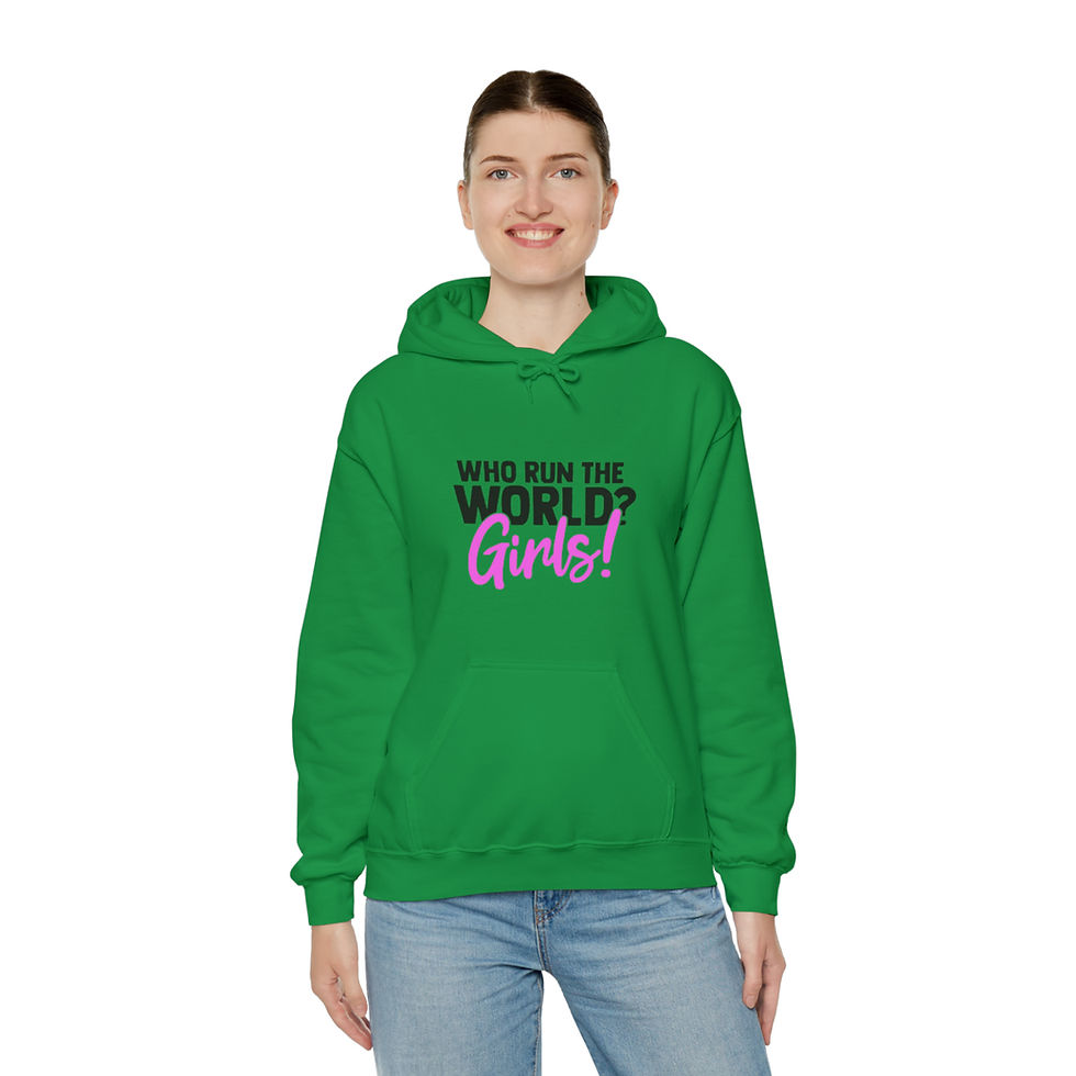 Thumbnail: Who runs the world Adult Unisex Heavy Blend™ Hooded Sweatshirt