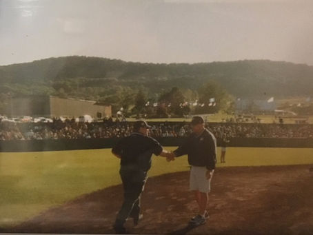 Illegal touching is also a two-base award