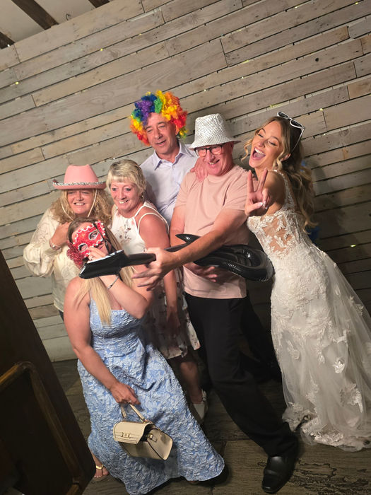 Bride with family and guests
