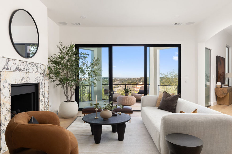 skim coated walls, luxury home, austin, texas