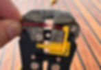 Closeup of Irwin Vice-grips automatic wire stripper in action