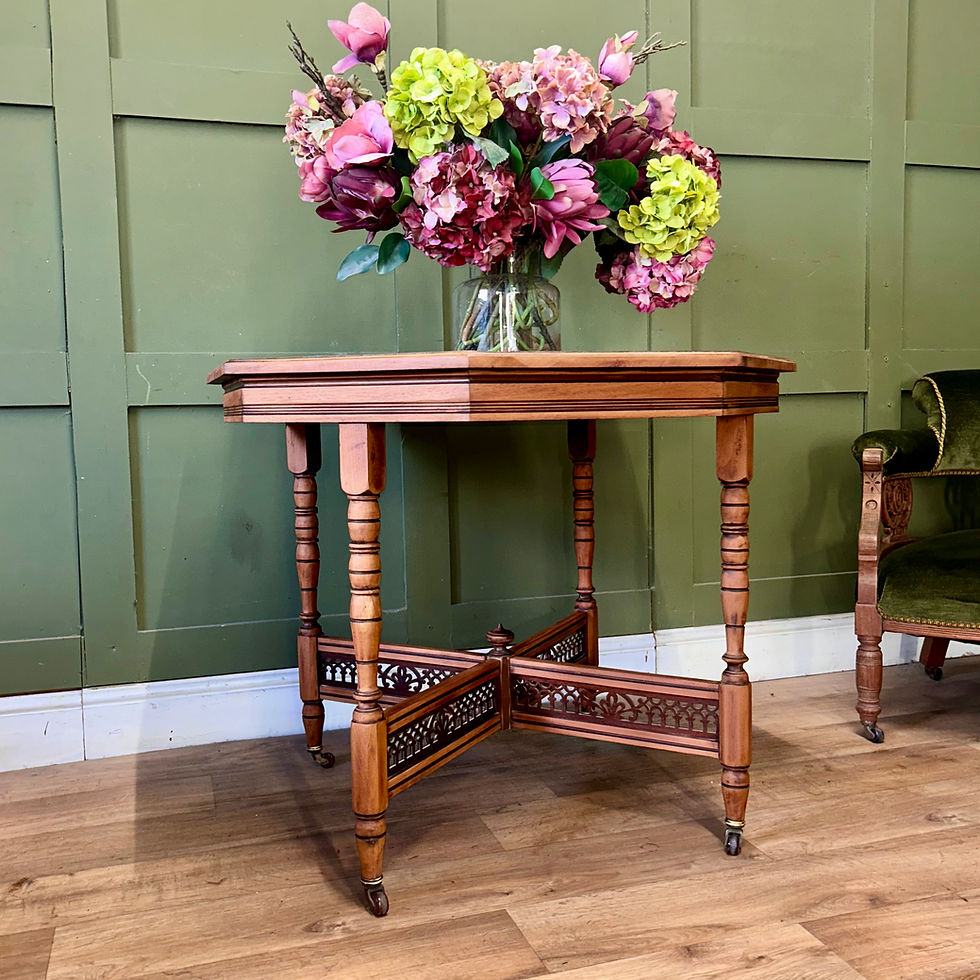 Thumbnail: Antique Edwardian Octagon Centre Table on Castors