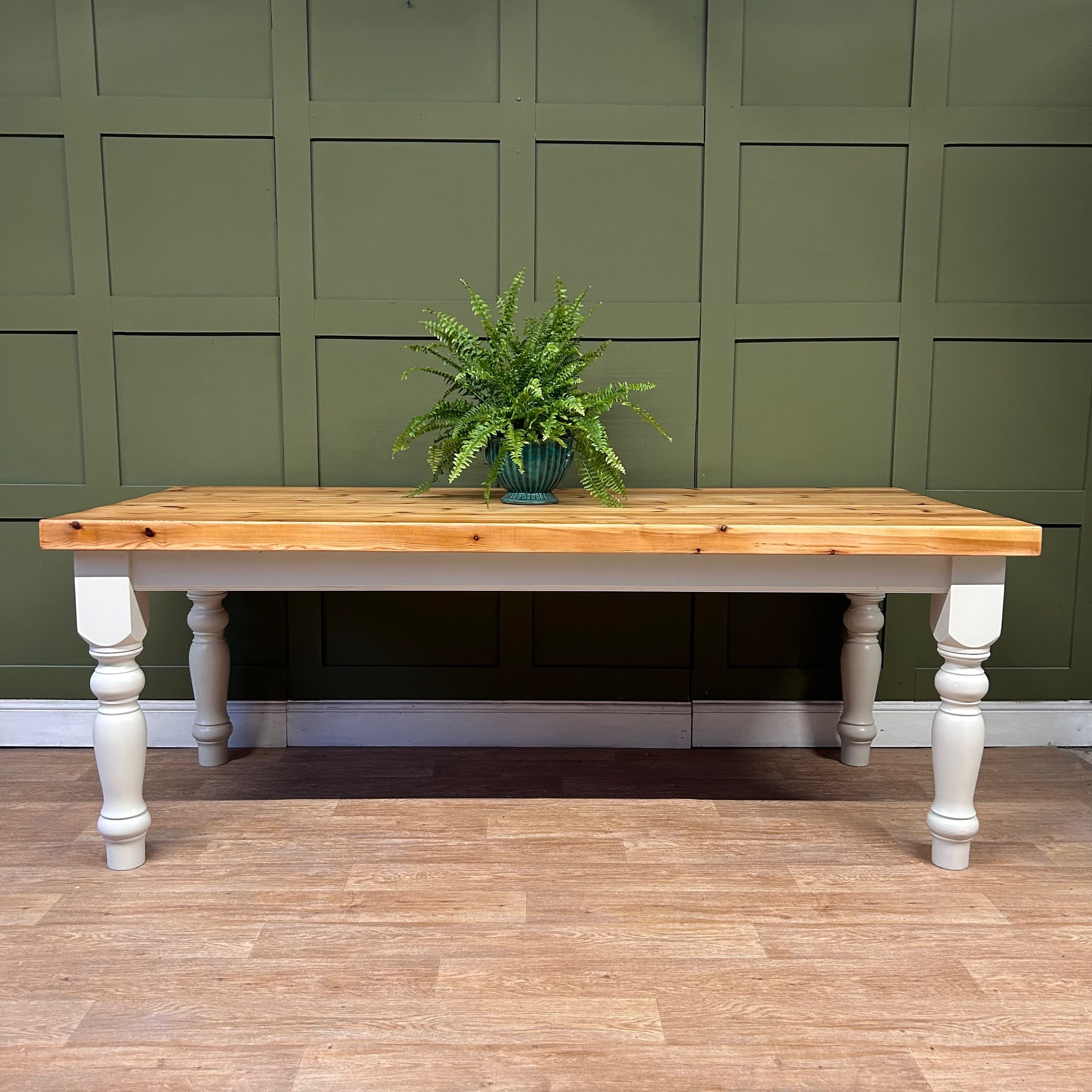 Modern Country 7ft Farmhouse Kitchen Table 