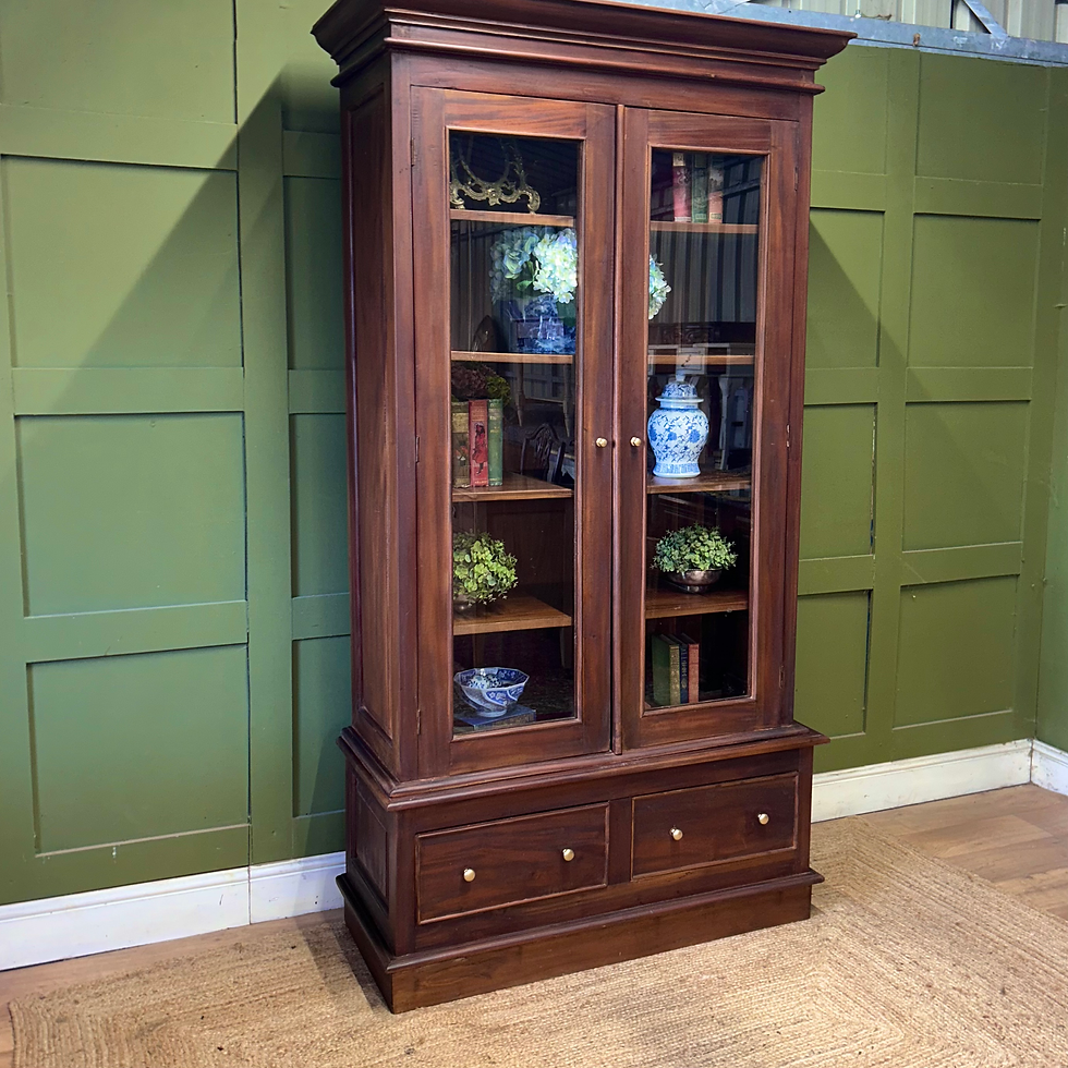 Thumbnail: Tall Glazed Display Bookcase Cabinet 