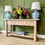 Thumbnail: Solid Oak 3 Drawer Console Table 
