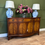 Thumbnail: Inlaid Flame Mahogany 4 Door Serpentine Sideboard 