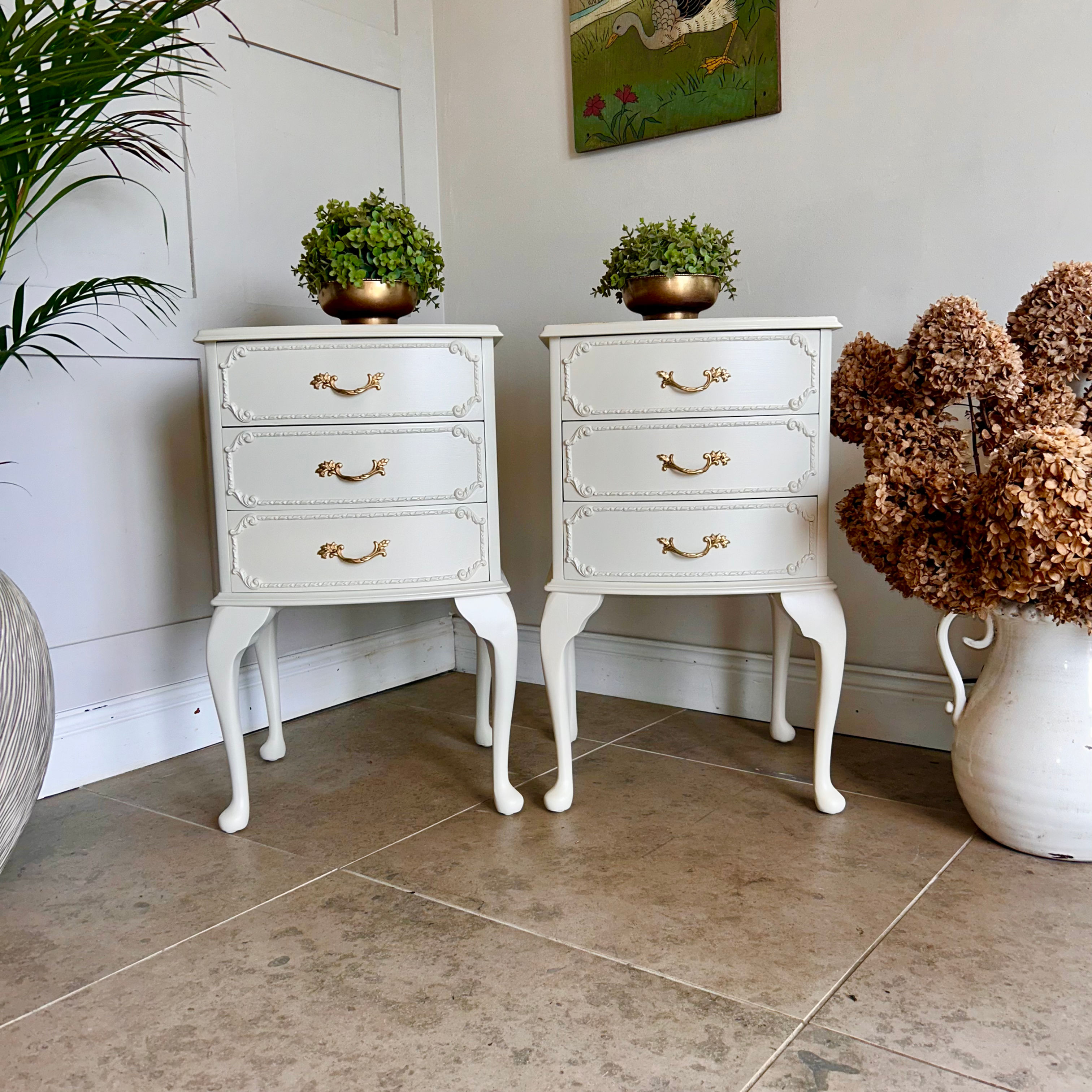 Pair of French Style Bedside Cabinets 