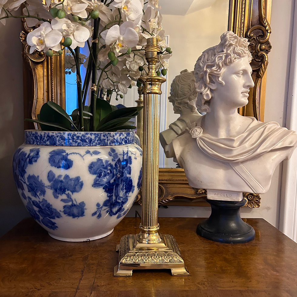 Thumbnail: Solid Brass Corinthian Pillar Table Lamp 